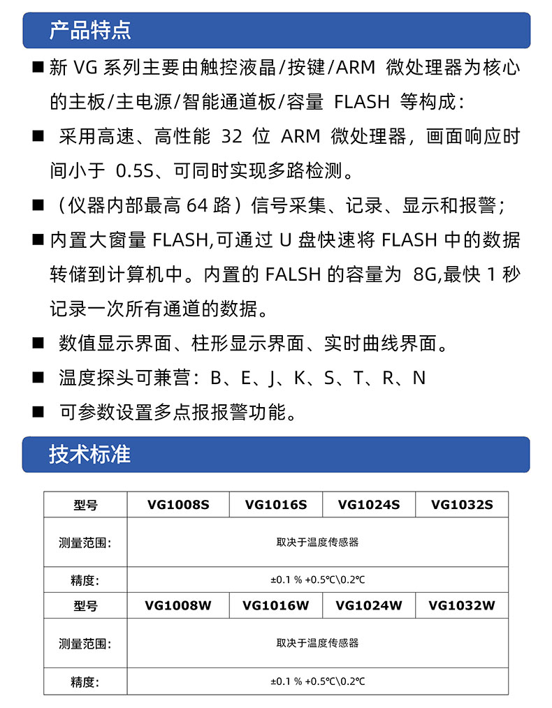 威格多路溫度測(cè)量?jī)x 溫升測(cè)試儀(VG1016W)廠家直銷(xiāo)，品質(zhì)保障插圖2